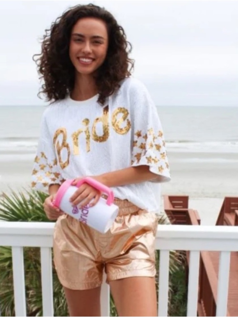 Simply Southern Bride Sequin Top